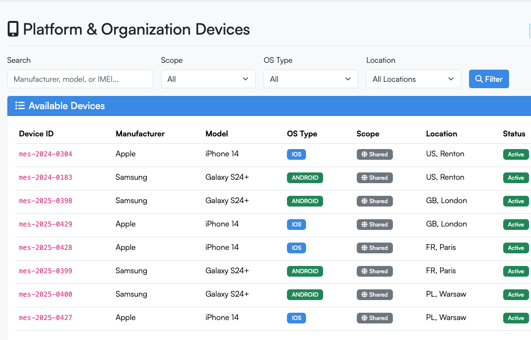 Devices Preview